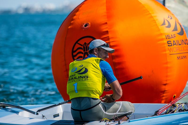 Giles Scott on day 5 of ISAF Sailing World Cup Miami - photo © Walter Cooper / US Sailing