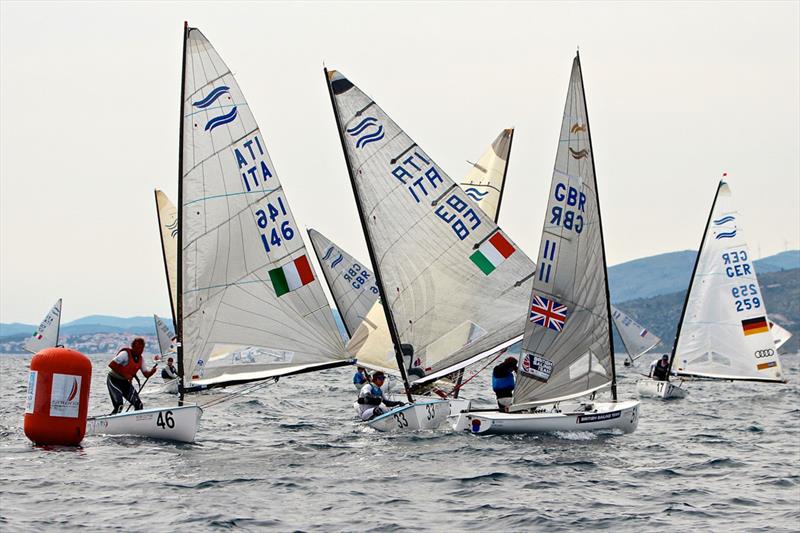Day 2 of the Finn Europeans in Split photo copyright Robert Deaves taken at  and featuring the Finn class