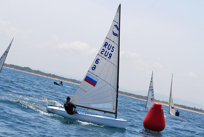 Arkadiy Kistanov on Finn Silver Cup in Valencia day 5 photo copyright Robert Deaves taken at Real Club Nautico Valencia and featuring the Finn class
