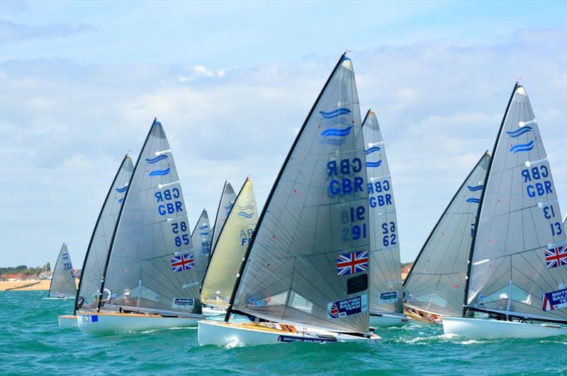 Day 2 of the British Open Finn Nationals at Hayling Island - photo © Richard Beasley