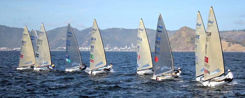 Finn racing on day 7 of the Aquece Rio – International Sailing Regatta - photo © Robert Deaves