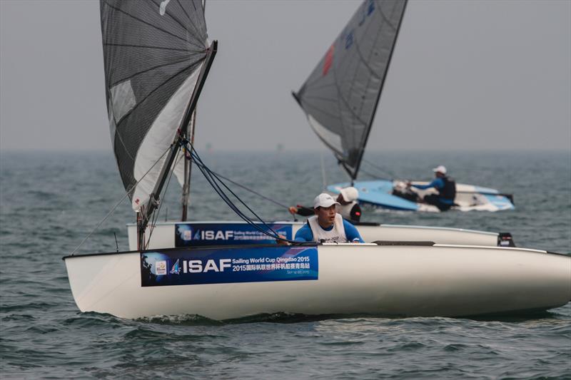 ISAF Sailing World Cup Qingdao day 4 photo copyright Daniel Smith taken at  and featuring the Finn class