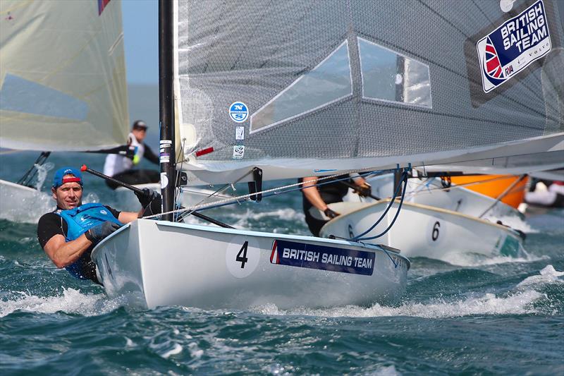 Ed Wright on day 1 of the Finn Gold Cup in New Zealand - photo © Robert Deaves