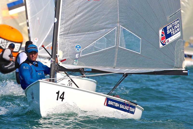 Ben Cornish on day 3 of the Finn Gold Cup in New Zealand photo copyright Robert Deaves taken at Takapuna Boating Club and featuring the Finn class