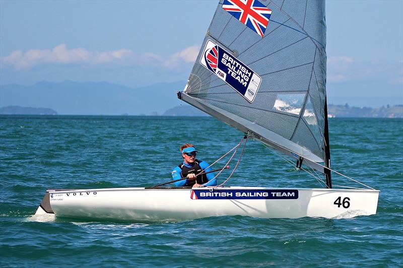James Hadden on day 3 of the Finn Gold Cup in New Zealand photo copyright Robert Deaves taken at Takapuna Boating Club and featuring the Finn class