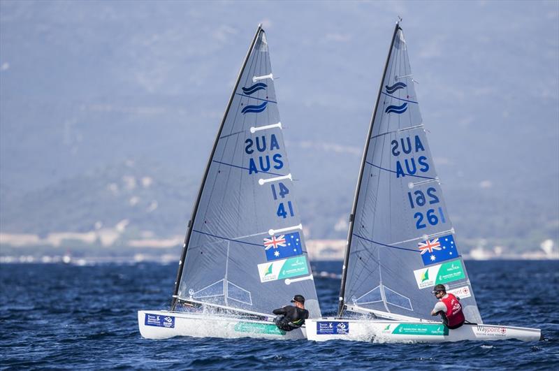Sailing World Cup Hyeres day 2 photo copyright Pedro Martineze / Sailing Energy / World Sailing taken at COYCH Hyeres and featuring the Finn class
