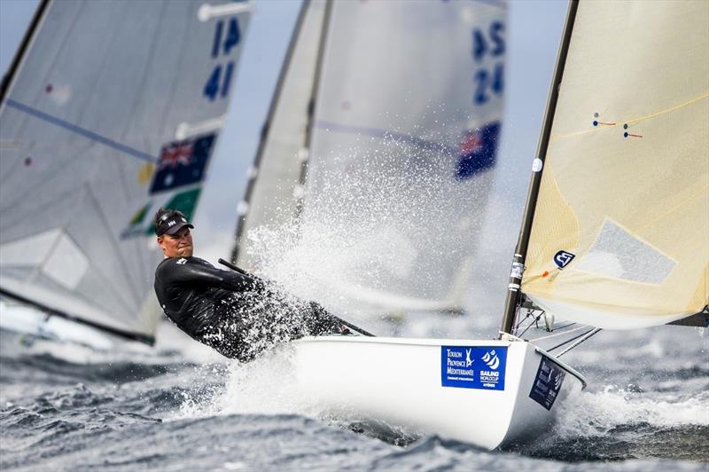 Anders Pdersen on day 4 at Sailing World Cup Hyeres photo copyright Pedro Martinez / Sailing Energy / World Sailing taken at COYCH Hyeres and featuring the Finn class
