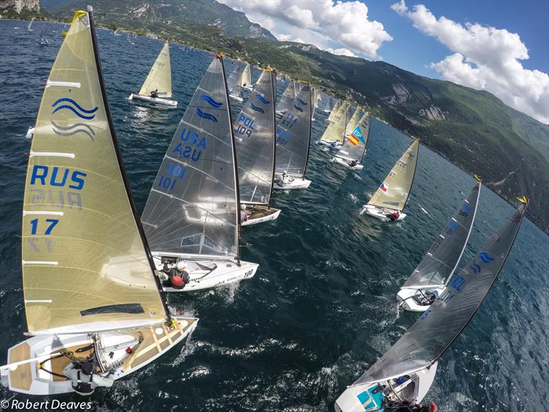 A perfect start to the Finn World Masters photo copyright Robert Deaves taken at Circolo Vela Torbole and featuring the Finn class