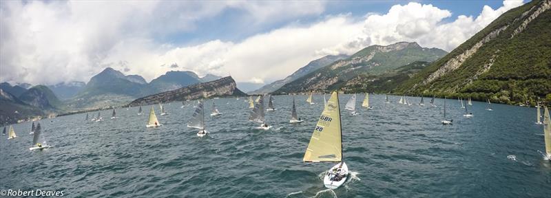 A perfect start to the Finn World Masters photo copyright Robert Deaves taken at Circolo Vela Torbole and featuring the Finn class