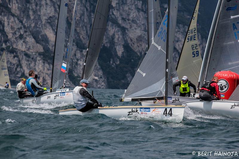 More great racing on day 2 of the Finn World Masters photo copyright Berit Hainoja taken at Circolo Vela Torbole and featuring the Finn class