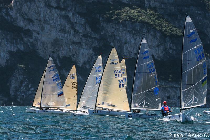 Finn World Masters on Lake Garda photo copyright Berit Hainoja taken at Circolo Vela Torbole and featuring the Finn class