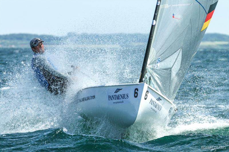 Max Kohlhoff on day 2 of the Finn Silver Cup photo copyright Robert Deaves taken at Sailing Aarhus and featuring the Finn class