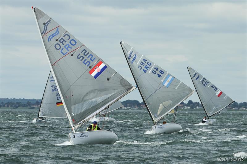 Bugarin leads race 7 on day 3 of the Finn Silver Cup photo copyright Robert Deaves taken at Sailing Aarhus and featuring the Finn class