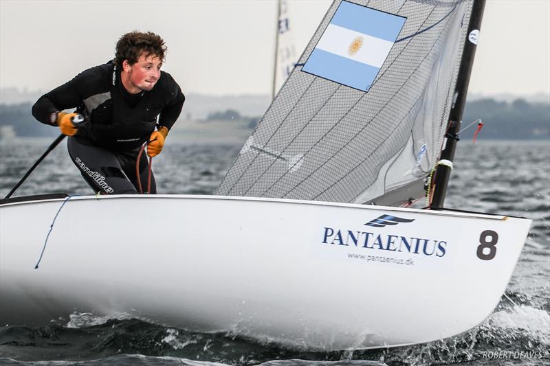 Facundo Olezza on day 4 of the Finn Silver Cup photo copyright Robert Deaves taken at Sailing Aarhus and featuring the Finn class
