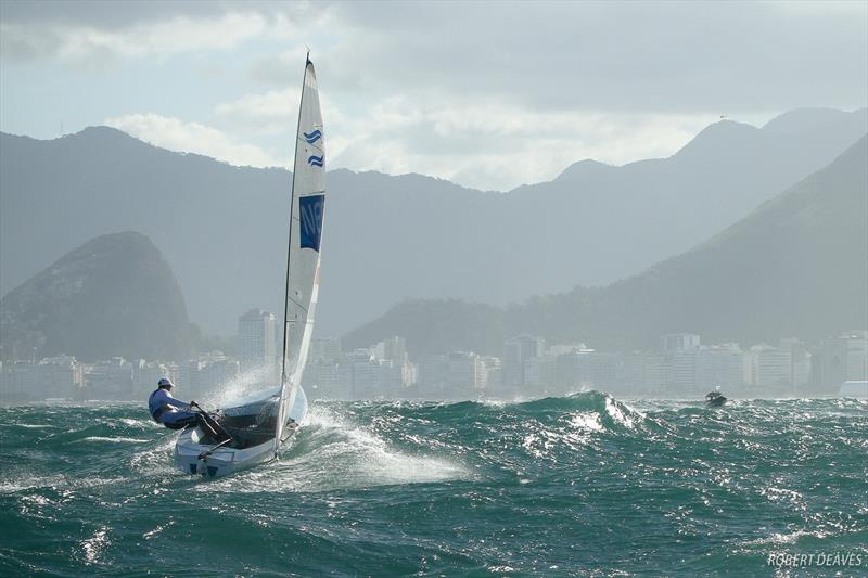 Spectacular Finn racing on day 4 of the Rio 2016 Olympic Sailing Competition - photo © Robert Deaves