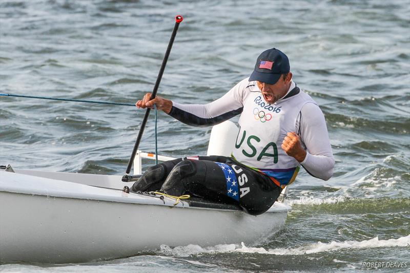 Bronze for Caleb Paine in the Finn class at the Rio 2016 Olympic Sailing Competition photo copyright Robert Deaves taken at  and featuring the Finn class