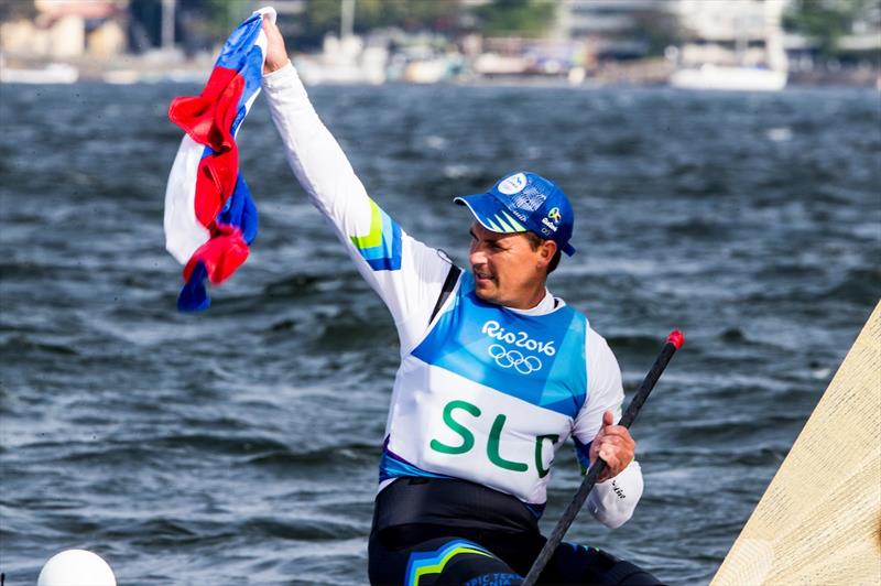 Finn silver for Vasilij Zbogar (SLO) at the Rio 2016 Olympic Sailing Competition photo copyright Sailing Energy / World Sailing taken at  and featuring the Finn class