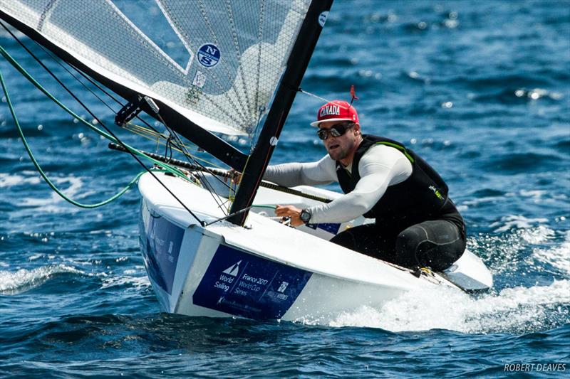 Finn class on day 1 of World Cup Hyères - photo © Robert Deaves