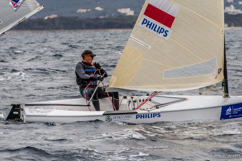 Finn class on day 3 of World Cup Hyères - photo © Robert Deaves