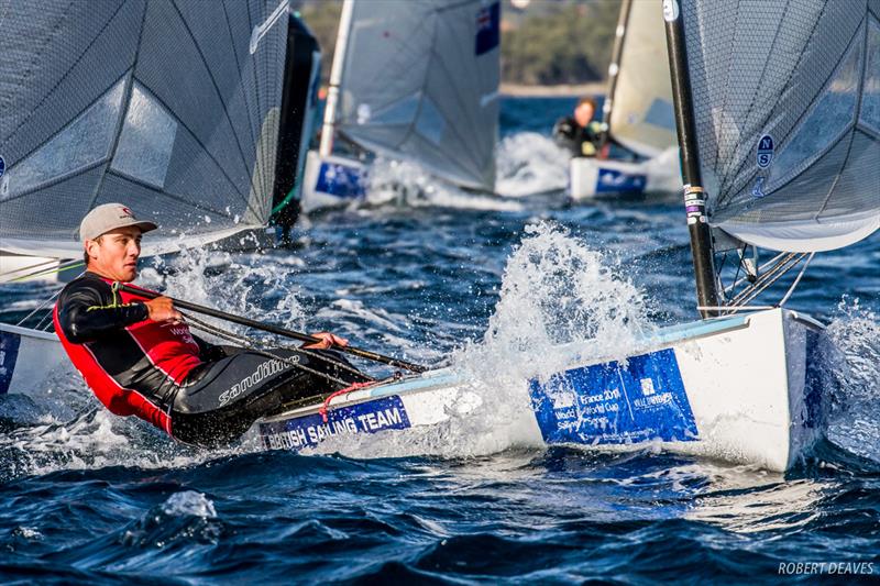 Ben Cornish, GBR on day 4 of World Cup Hyères photo copyright Robert Deaves taken at COYCH Hyeres and featuring the Finn class