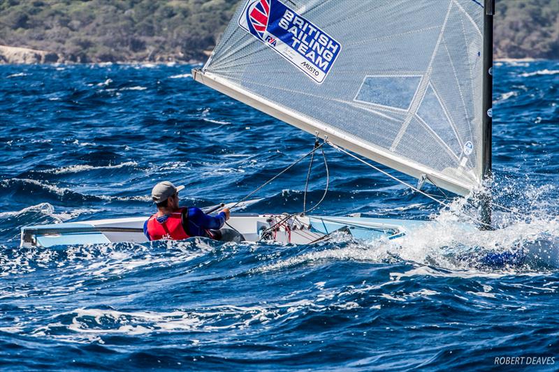 Ben Cornish on day 5 of World Cup Hyères photo copyright Robert Deaves taken at COYCH Hyeres and featuring the Finn class