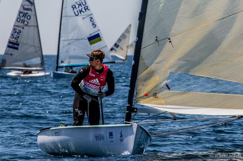 Anders Pedersen (NOR) on day 2 of the Finn Europeans in Marseille - photo © Robert Deaves