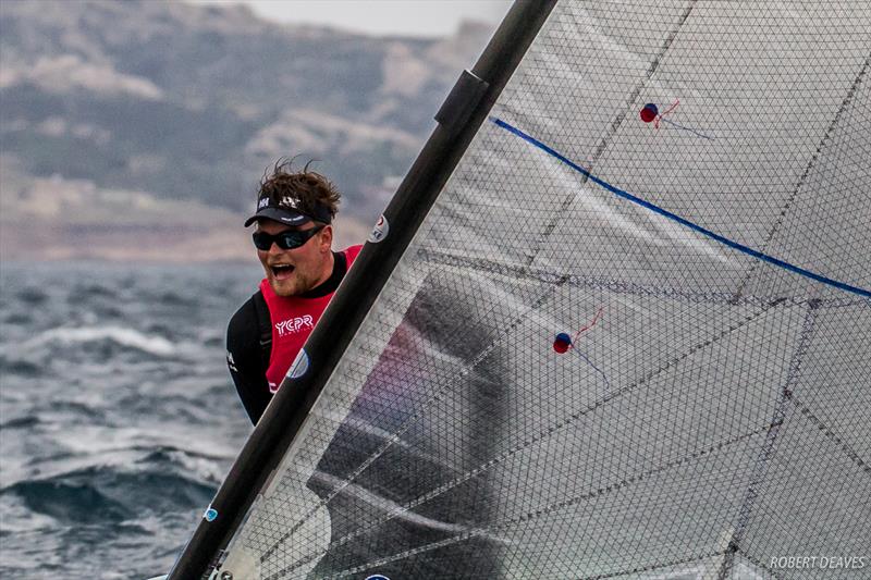 Anders Pedersen (NOR) on day 3 of the Finn Europeans in Marseille photo copyright Robert Deaves taken at Yachting Club De La Pointe Rouge and featuring the Finn class