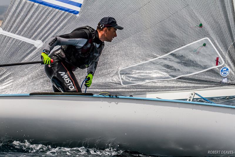 Ioannis Mitakis (GRE) on day 3 of the Finn Europeans in Marseille photo copyright Robert Deaves taken at Yachting Club De La Pointe Rouge and featuring the Finn class