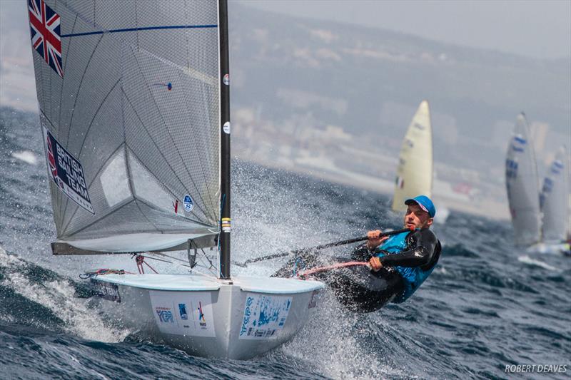 Peter McCoy (GBR) on day 5 of the Finn Europeans in Marseille photo copyright Robert Deaves taken at Yachting Club De La Pointe Rouge and featuring the Finn class