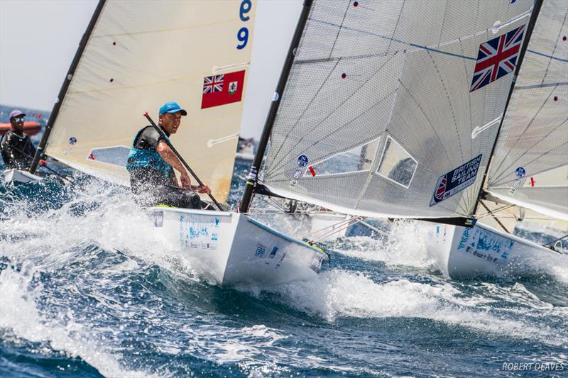 Henry Wetherell (GBR) on day 5 of the Finn Europeans in Marseille photo copyright Robert Deaves taken at Yachting Club De La Pointe Rouge and featuring the Finn class