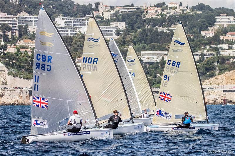 Finn Europeans in Marseille photo copyright Robert Deaves taken at Yachting Club De La Pointe Rouge and featuring the Finn class