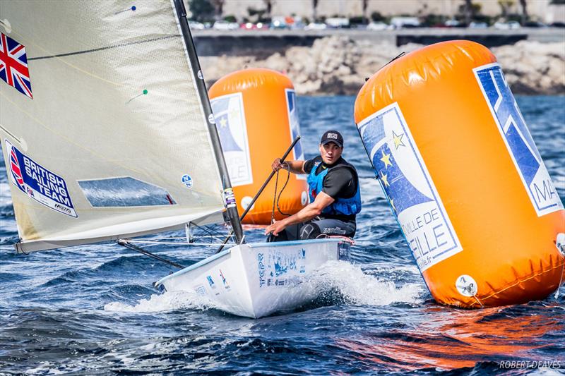 Ben Cornish (GBR) at the Finn Europeans in Marseille photo copyright Robert Deaves taken at Yachting Club De La Pointe Rouge and featuring the Finn class