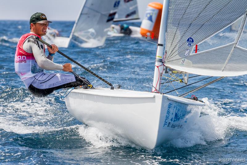 Zsombor Berecz (HUN) at the Finn Europeans in Marseille photo copyright Robert Deaves taken at Yachting Club De La Pointe Rouge and featuring the Finn class