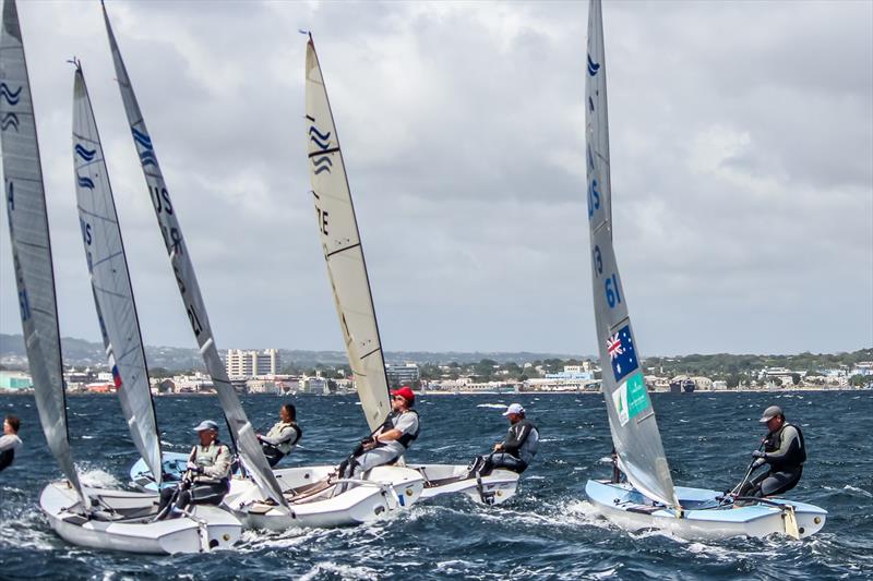 Day 3 of the 2017 Finn World Masters in Barbados photo copyright Claire ADB taken at Barbados Yacht Club and featuring the Finn class
