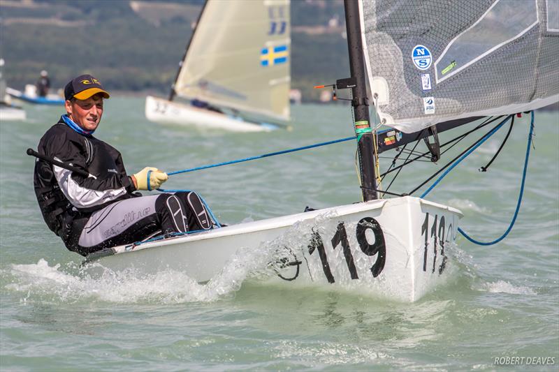 Facundo Olezza on day two of the 2017 Opel Finn Gold Cup at Lake Balaton - photo © Robert Deaves