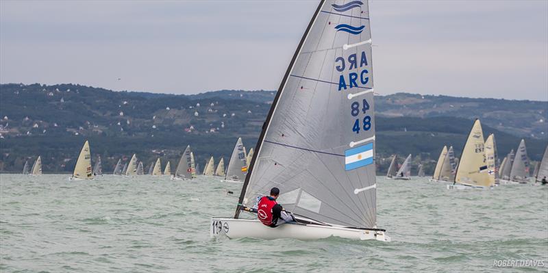 Huge leverage in Race 6 on day three of the 2017 Opel Finn Gold Cup at Lake Balaton - photo © Robert Deaves