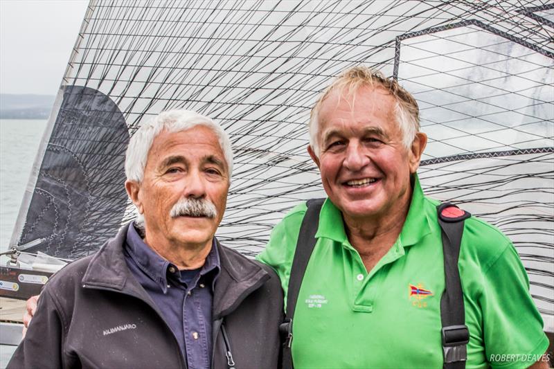 György Fináczy with Gerardo Seeliger iat the 2017 Opel Finn Gold Cup at Lake Balaton - photo © Robert Deaves