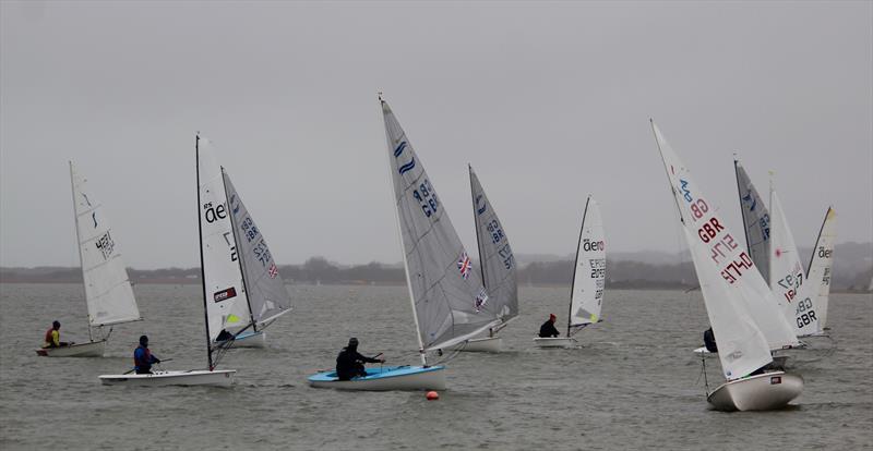 Highcliffe SC Icicle Open Series day 1 photo copyright Sarah Desjonqueres taken at Highcliffe Sailing Club and featuring the Finn class