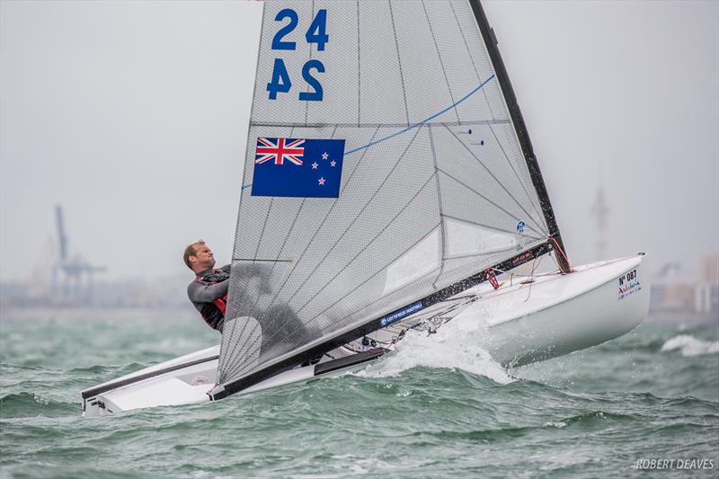 Josh Junior is up to fifth overall on day 3 of the Finn Europeans in Cádiz, Spain photo copyright Robert Deaves taken at  and featuring the Finn class