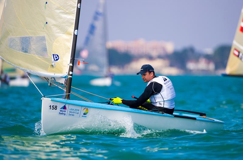 Ioannis Mitakis (GRE) - Miami 2018 World Cup Series photo copyright Richard Langdon / Sailing Energy taken at  and featuring the Finn class