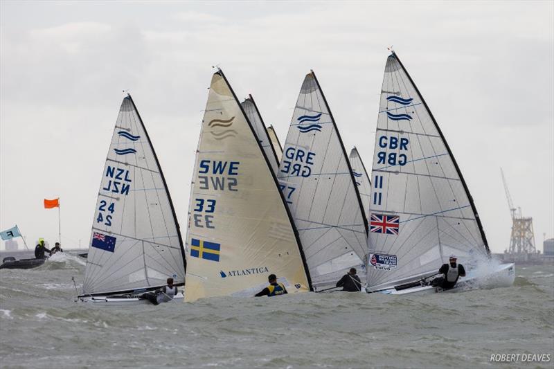 Start of the medal race photo copyright Robert Deaves taken at  and featuring the Finn class