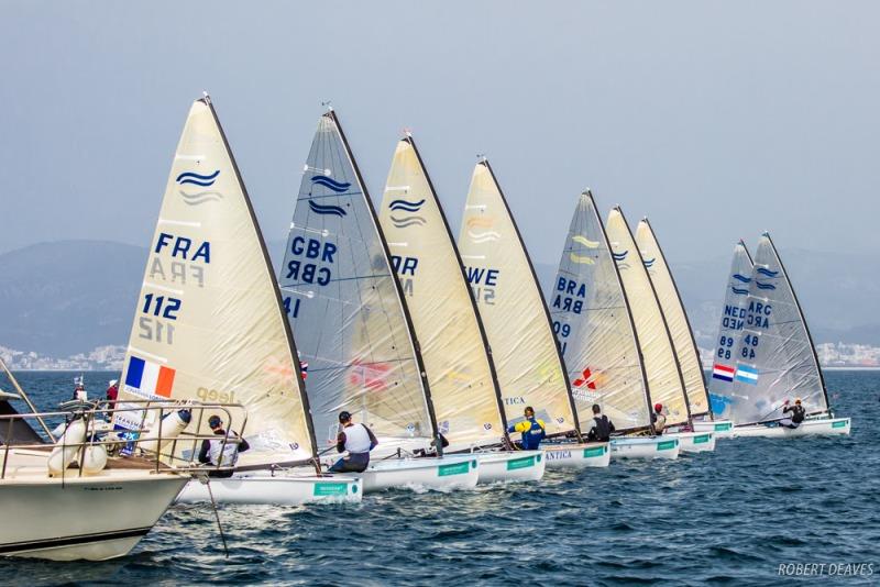 Start of the Medal Race in Palma – Trofeo Princesa Sofía Iberostar photo copyright Robert Deaves taken at  and featuring the Finn class