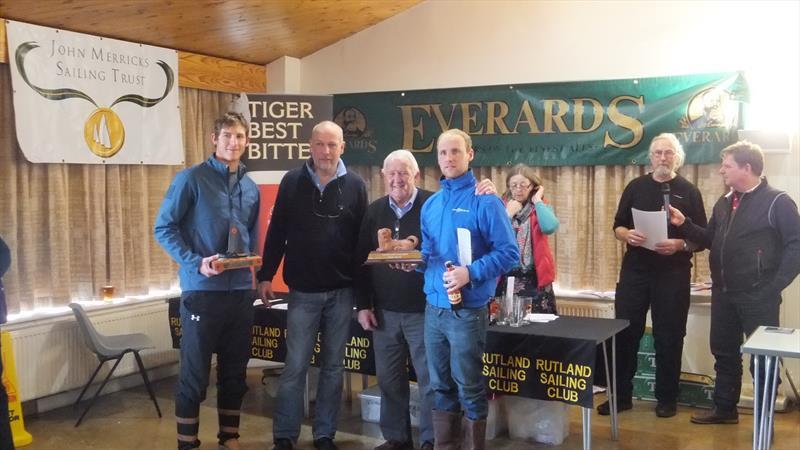 Christian Birrell & Sam Brearey win the John Merricks Tiger Trophy 2015 photo copyright Karen Wilkins taken at Rutland Sailing Club and featuring the Fireball class