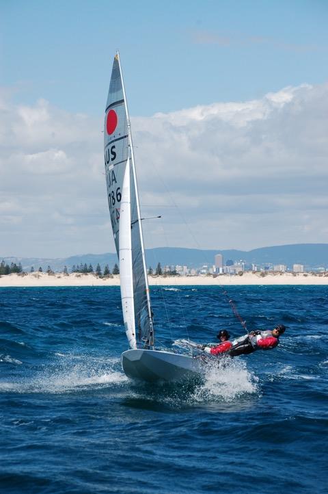 John Heywood and Brett Littledike : previous winners of the Australian Championships at Lake Cootharaba photo copyright Peter Muirhead taken at  and featuring the Fireball class
