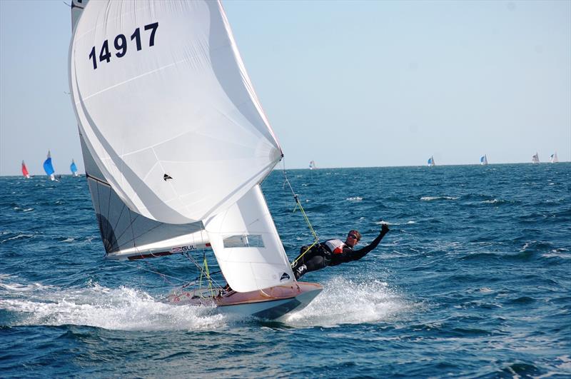 The  French Under 25 pairing of  Remy Thuillier and Mathieu Corruble would have scored another top 5 result but instead ended up  having to card a RET on day 3 at the Gul UK Fireball Nationals photo copyright David Henshall taken at Plas Heli Welsh National Sailing Academy and featuring the Fireball class