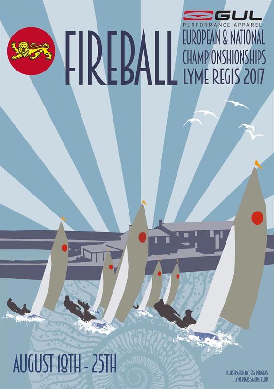 Gul Fireball Europeans and Nationals 2017 photo copyright Fireball Class taken at Lyme Regis Sailing Club and featuring the Fireball class