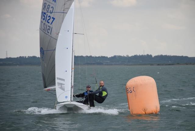 Overall winners were Tom Gillard and Geoff Edwards at the Blackwater Fireball Open photo copyright Kate Stewart taken at Blackwater Sailing Club and featuring the Fireball class