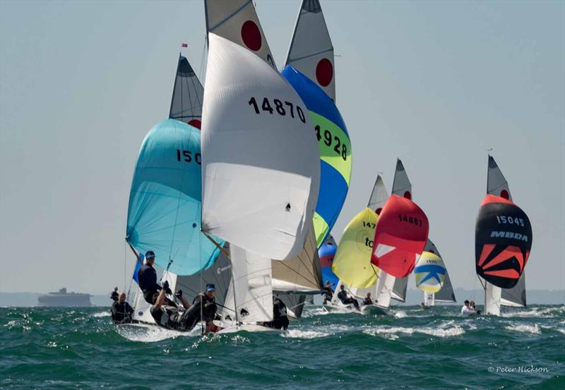 Close racing as always during the 2016 Fireball Nationals at Hayling Island - photo © Peter Hickson