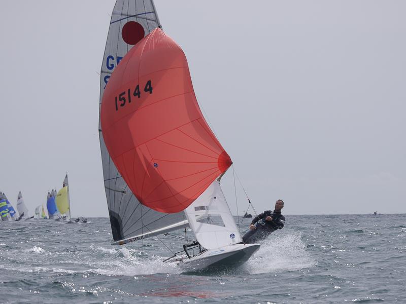 Day 4 of the Gul Fireball Europeans & Nationals at Lyme Regis photo copyright Pauline Rook taken at Lyme Regis Sailing Club and featuring the Fireball class