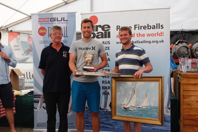 Matt Burge & Dan Schieber win the Gul Fireball Europeans & Nationals at Lyme Regis photo copyright Andy Wilcox taken at Lyme Regis Sailing Club and featuring the Fireball class